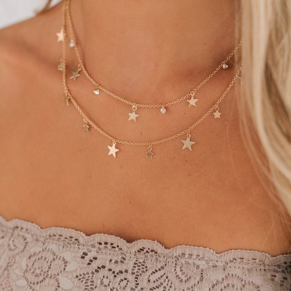 Star Gold Layered Necklace
